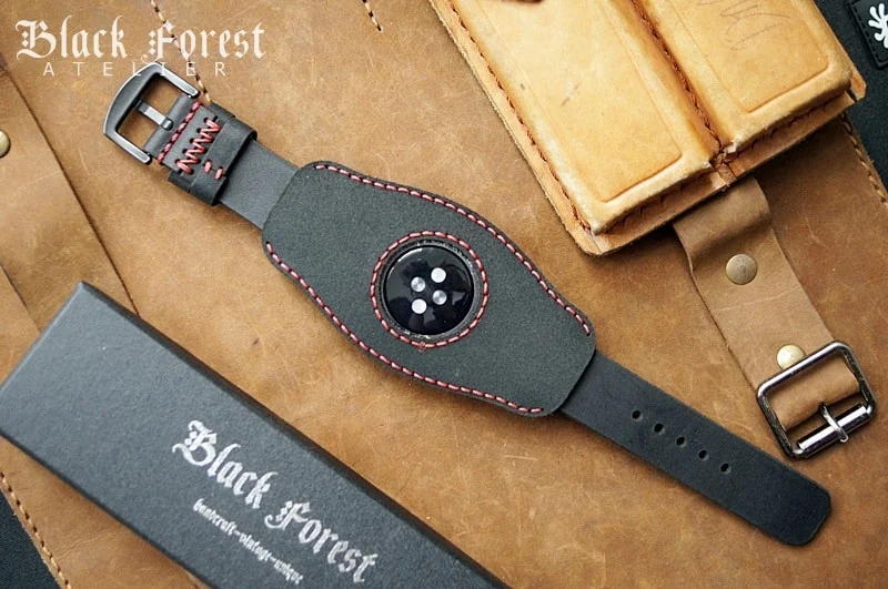 CUFF handgefertigt Leder Uhrenarmband incl. Lugs Adapter für Apple Watch (oder Apple Watch Sport) 42mm oder 38mm – Bild 2